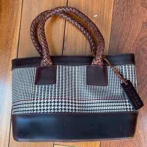 Vintage Lauren Ralph Lauren Houndstooth Tote Bag